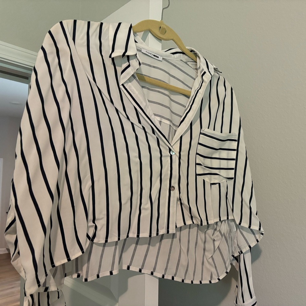 Cropped high low top